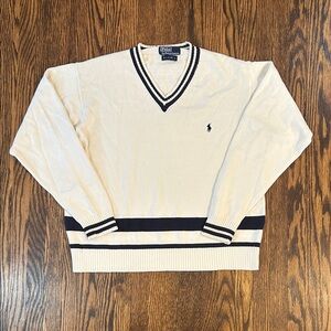 Vintage 90s Polo Ralph Lauren V-Neck Sweater